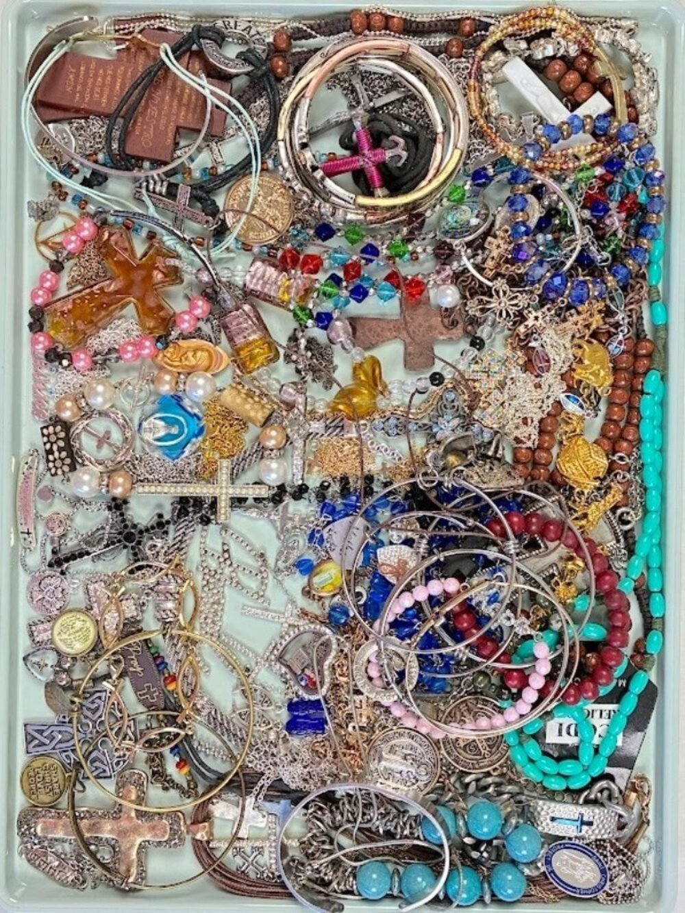 Jewelry Lot Wearable Inspirational Religious Christian Catholic Faith 74 pcs